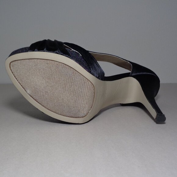 Enzo Angiolini Size 9.5 M / SLENDOR  / Black / Satin / Sandals New Women's Shoes - Picture 12 of 16